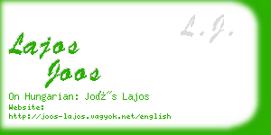 lajos joos business card